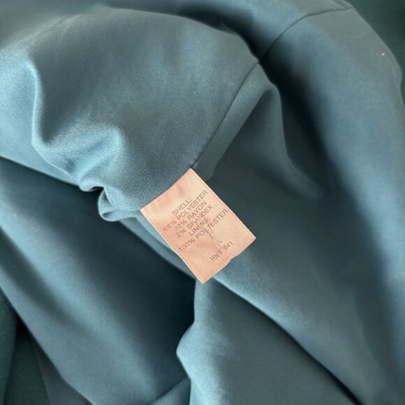 J Jill Chelsea Coat Long Peacoat Ocean Teal Blue Fits Like Large see Description - Picture 13 of 13
